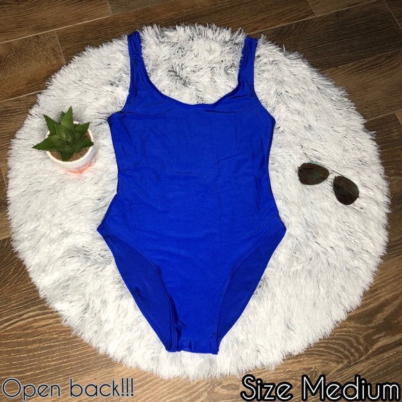 Other - Royal blue open back one piece swimsuit